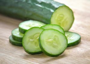 Cucumber is use to get rid of acne and pimples