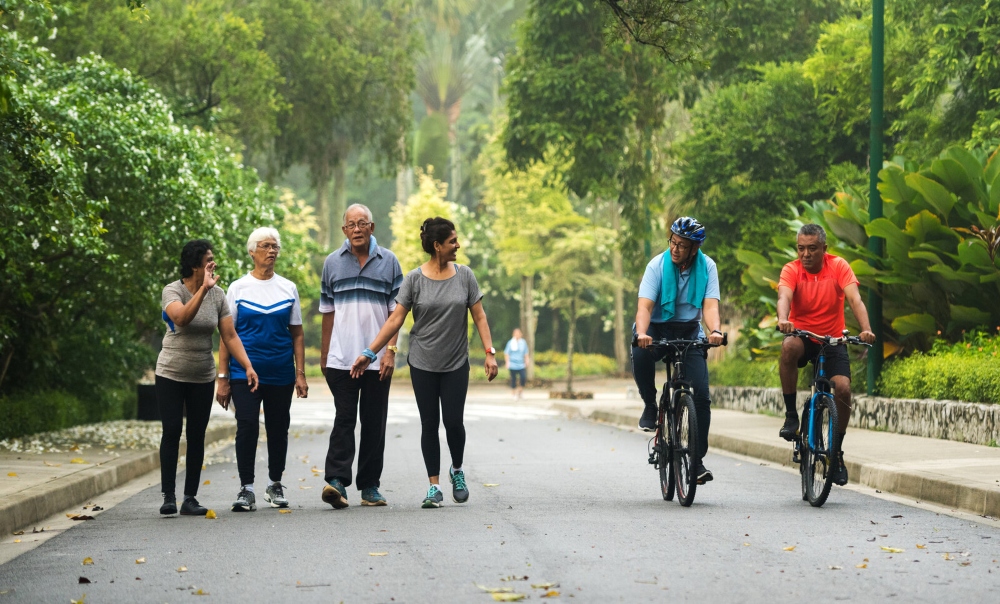 biking and walking