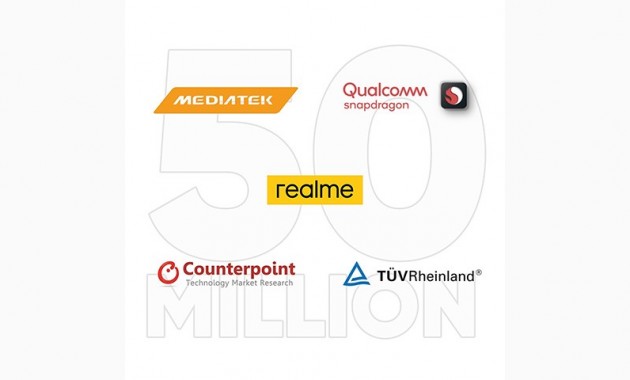 realme 50 million sales record receives praises from top industry partners