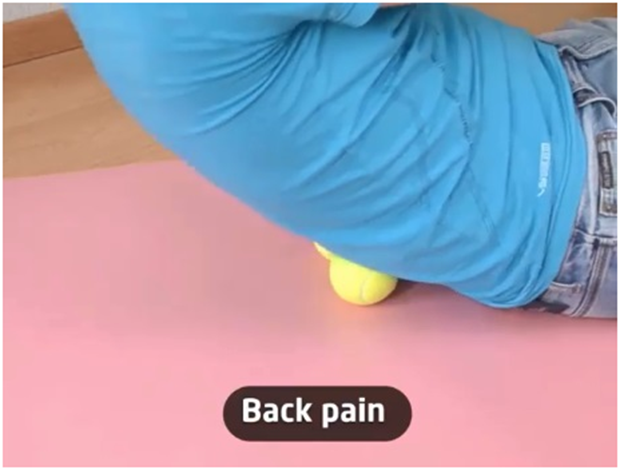 reduce back pain using tennis ball