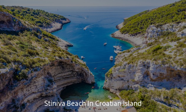 Stiniva Beach In Croatian Island