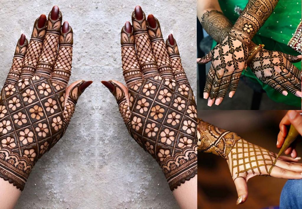 Crisscross Front & Backhand Mehndi Design