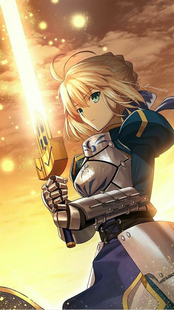 Saber sexy anime girl