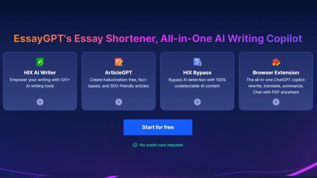 Review of Essay Shortener Tool by EssayGPT