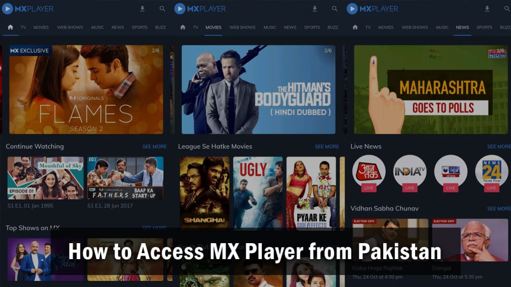 How to Access www.mxplayer.in From Pakistan?