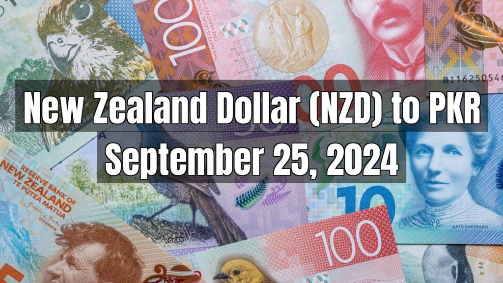 New Zealand Dollar (NZD) to Pakistani Rupee (PKR) Today – September 25, 2024