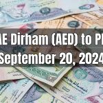 UAE Dirham (AED) to Pakistani Rupee (PKR) Today - September 20, 2024