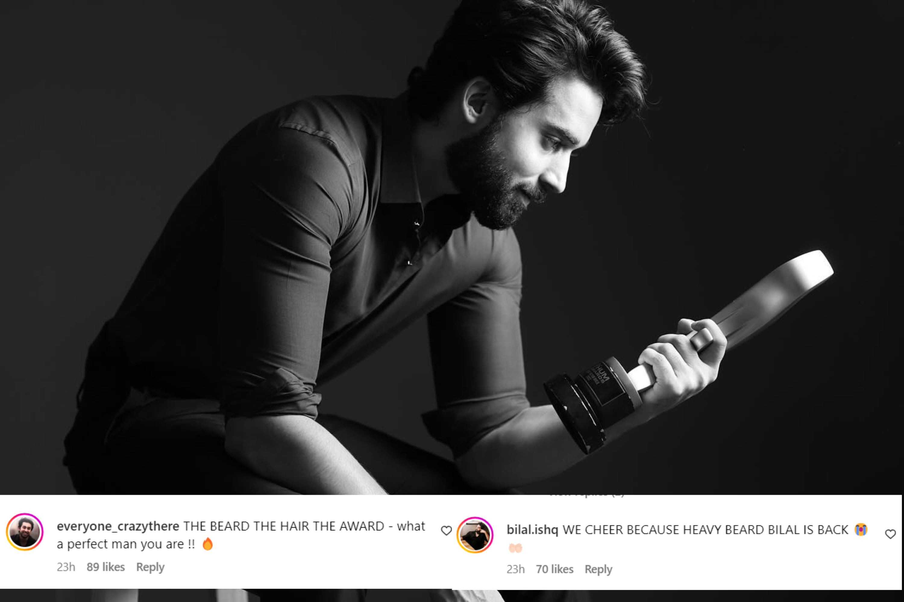 Bilal Abbas Khan wins award, fans praise his beard