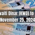 Kuwaiti Dinar (KWD) to Pakistani Rupee (PKR) Today - November 25, 2024