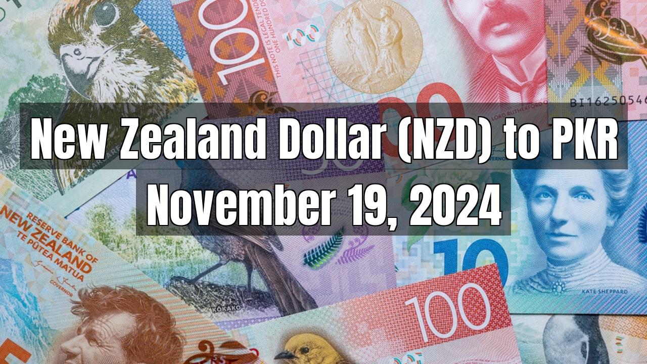 New Zealand Dollar (NZD) to Pakistani Rupee (PKR) Today - November 19, 2024