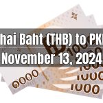 Thai Baht (THB) to Pakistani Rupee (PKR) Today - November 13, 2024