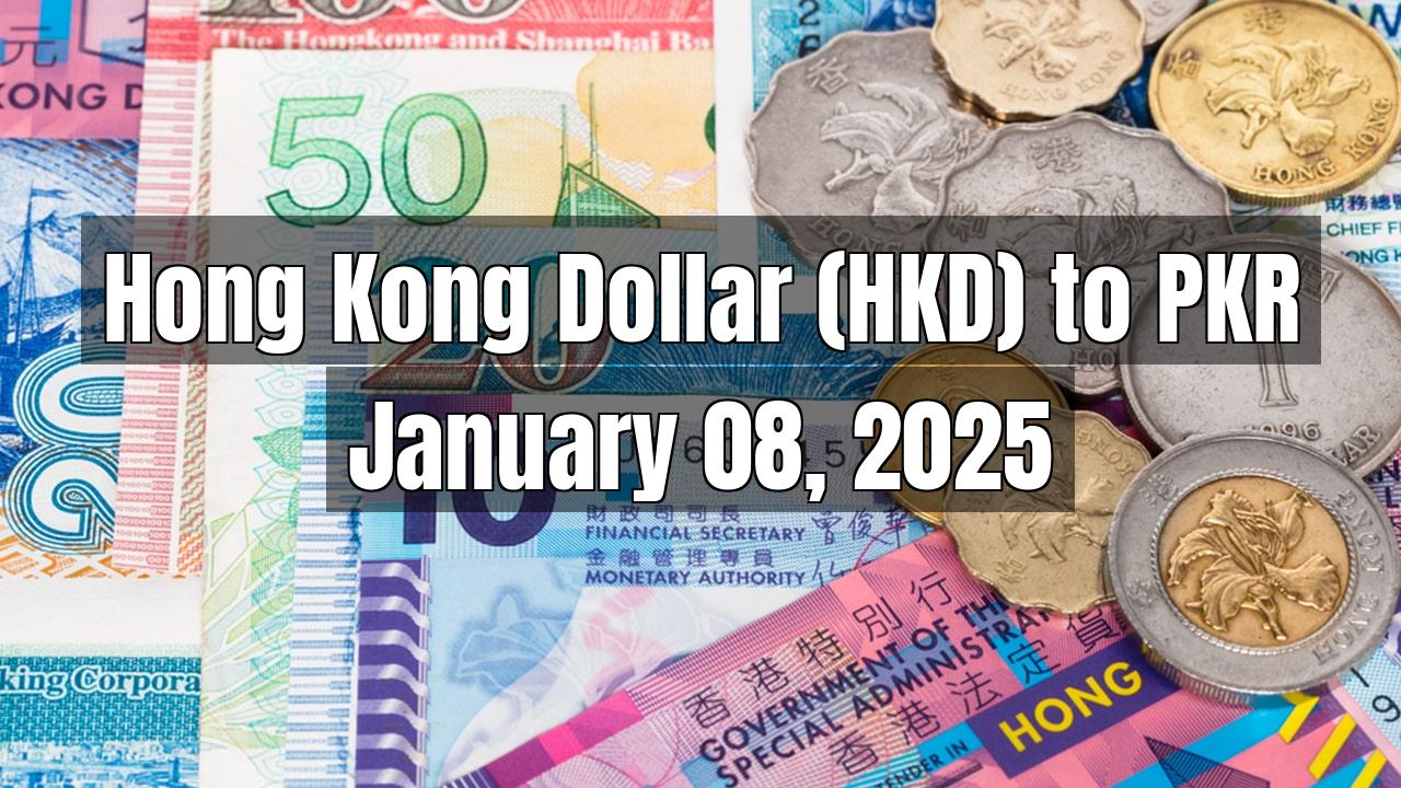 Hong Kong Dollar (HKD) to Pakistani Rupee (PKR) Today - January 08, 2025