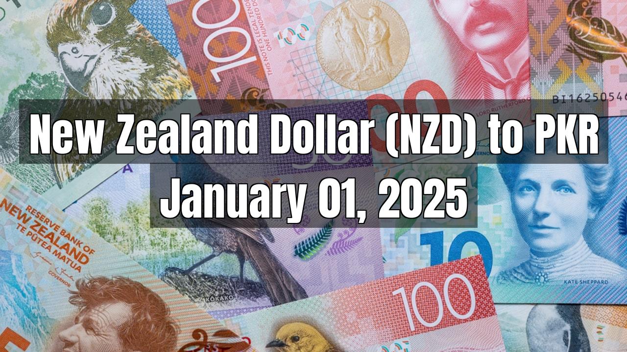 New Zealand Dollar (NZD) to Pakistani Rupee (PKR) Today - January 01, 2025