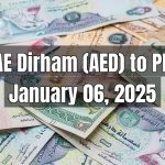 UAE Dirham (AED) to Pakistani Rupee (PKR) Today - January 06, 2025